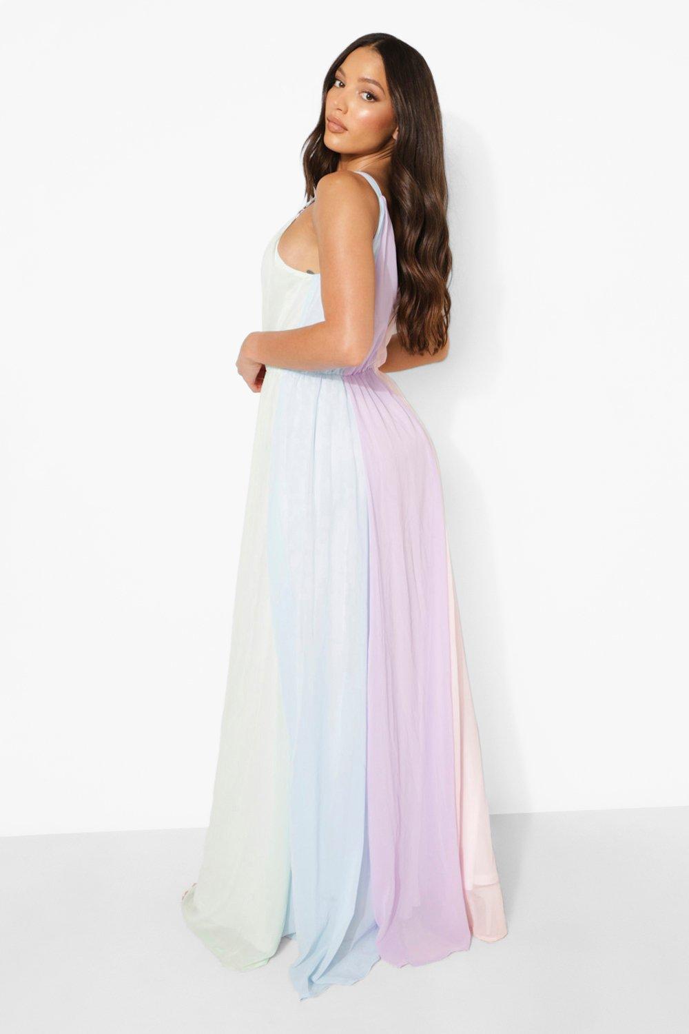 Pastel colour maxi clearance dress